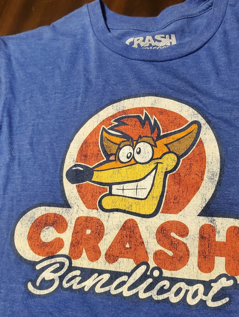 Crash Bandicoot Graphic Tee Shirt Blue Size Small Activision 2023
